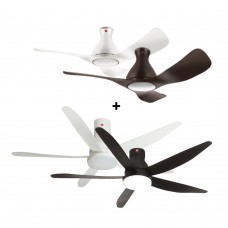 (FREE INSTALLATION)(Bundle) KDK E48GP + U60FW Ceiling Fan with Light (48 | 60-inch)